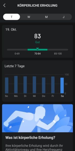 Physical Recovery Metrics