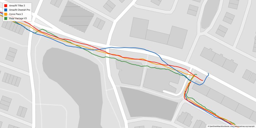 Amazfit T-Rex 3 - Genauigkeit bei der Standortaufzeichnung