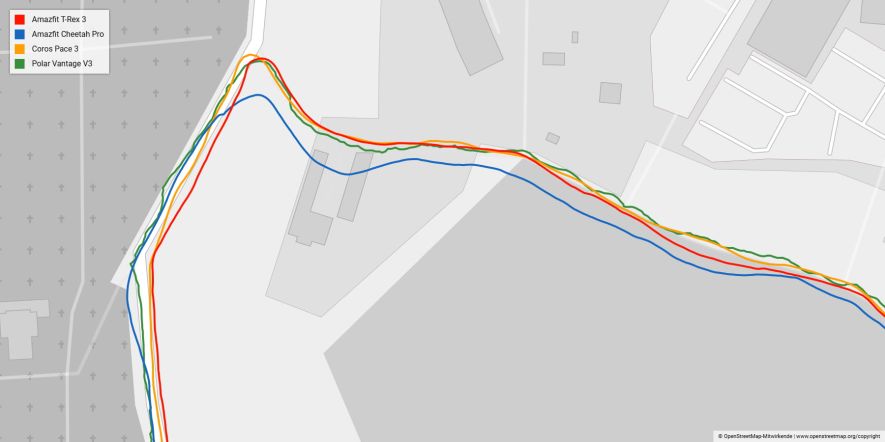 Amazfit T-Rex 3 - Genauigkeit bei der Standortaufzeichnung