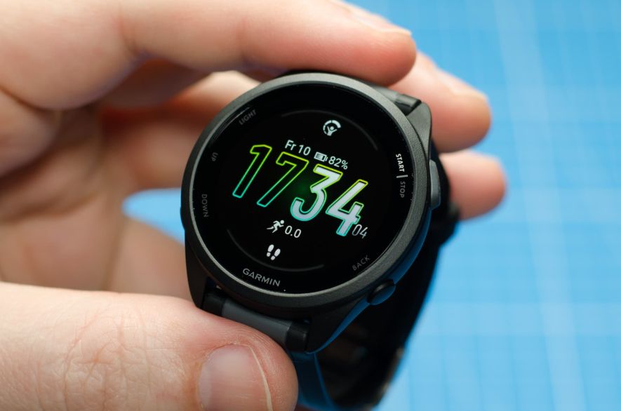 Forerunner 165 with activated display